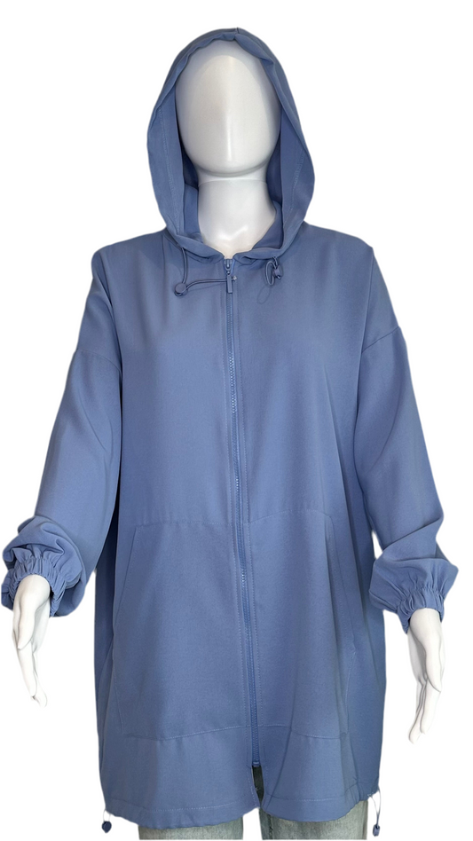 Casual and practical hooded blouse