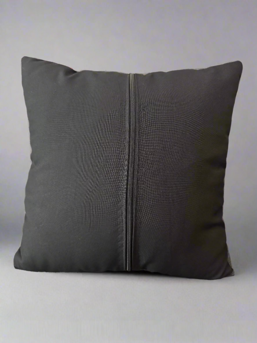 Tatreez Cushion Cover - Red with Green | 16x16" Palestinian Embroidery